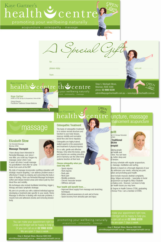 Brochure and stationery design for wellness
