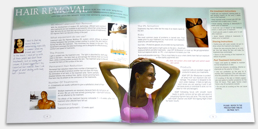 Brochure design for the cosmetic business